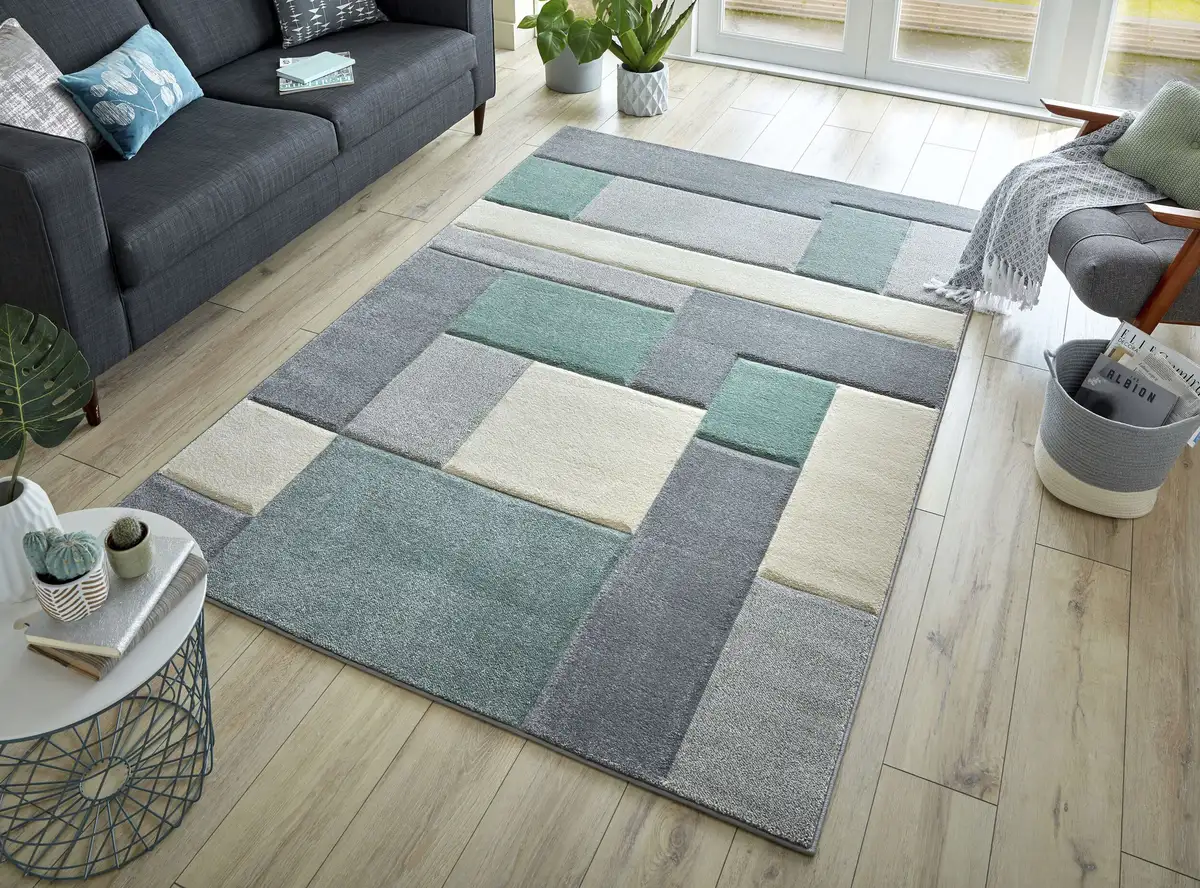 

FLAIR RUGS ковер "Космос", прямоугольный, лоскутный дизайн, разноцветный, с эффектом high-low 200х290 см, цвет mint