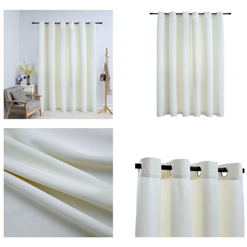 

VidaXL Плотные шторы с металлическими люверсами Velvet Cream 290 x 245 см - Шторы - Шторы - Шторы с металлическими люверсами - Шторы с металлическими люверсами, бежевый