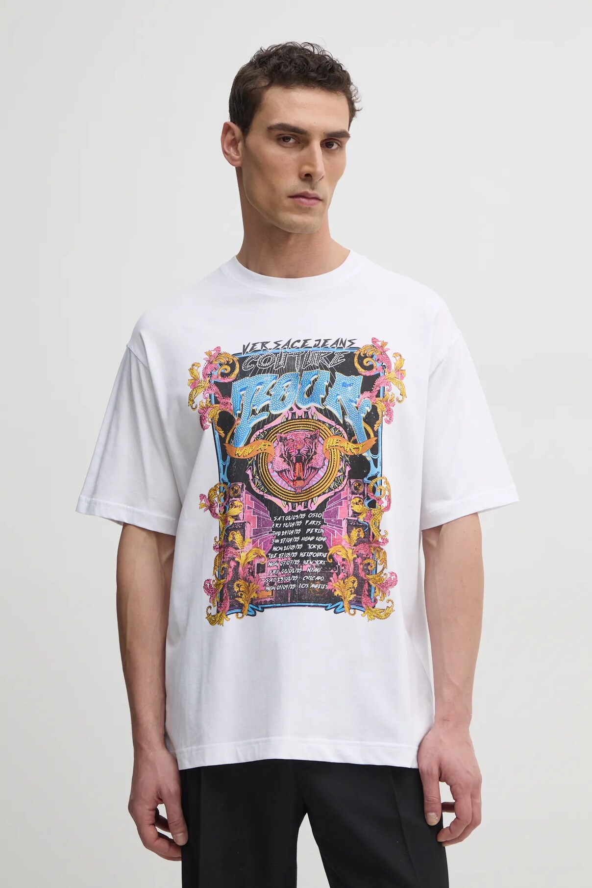 

Футболка из хлопка Versace Jeans Couture, белый