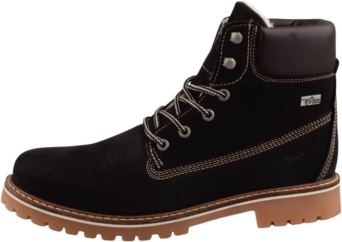 Мужские ботинки MUSTANG из ткани Tex, Black — фото 3