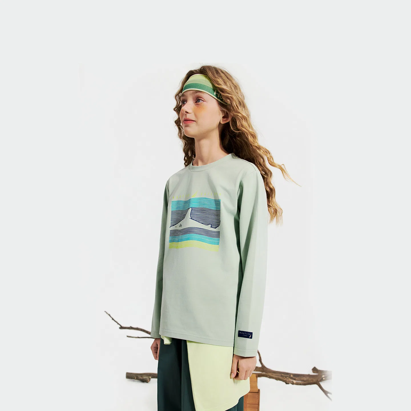 Детская футболка с круглым вырезом NAUTICA, Light Green — фото 4