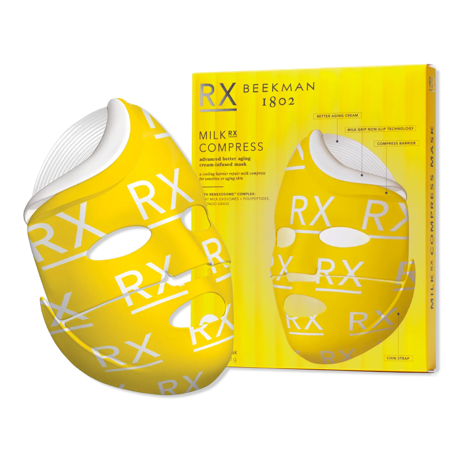 

Маска для лица Milk RX Compress Advanced Better Aging Sheing Mask Beekman 1802