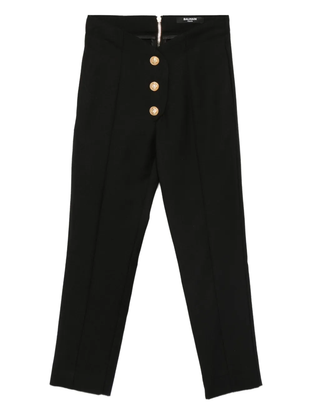 

Брюки с застежкой на пуговицу Balmain Kids, черный