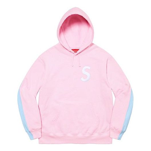 

Толстовка s logo split hooded sweatshirt 'pink blue' Supreme, розовый