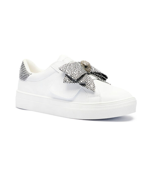 

Кожаные кеды мини-лейни бант Kurt Geiger, белый