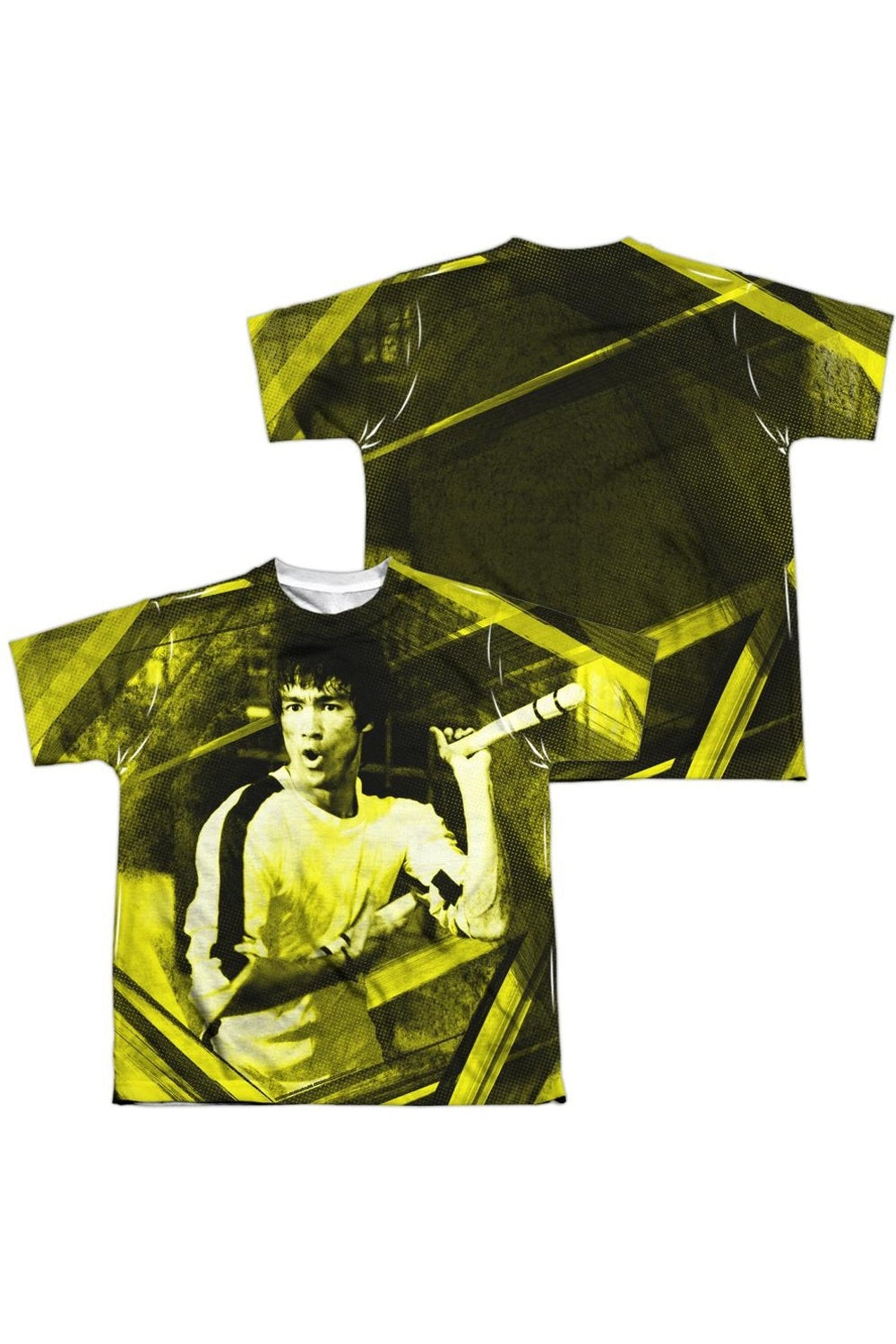 

Футболка молодежная с коротким рукавом Bruce Lee в полоску Gildan, белый