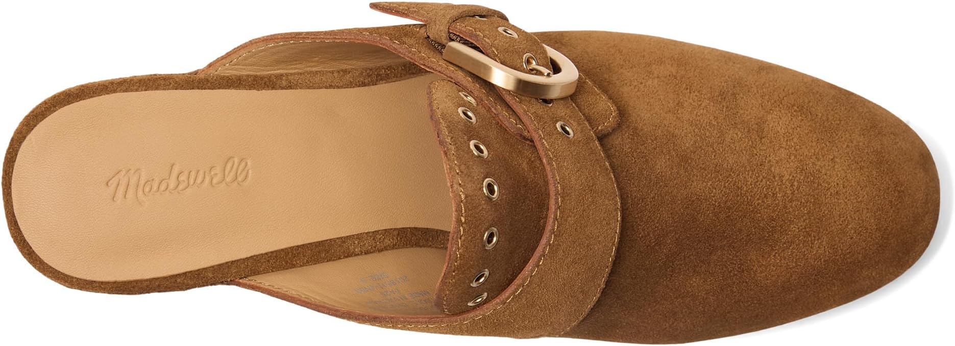 Туфли Madewell Finneas Clog - Suede Buckle, цвет Dried Acorn — фото 2