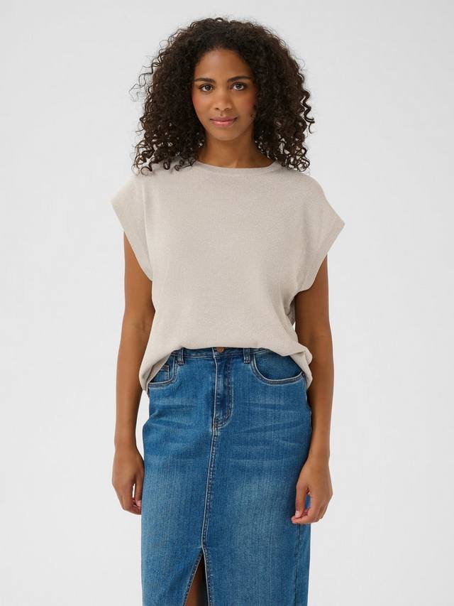 

Регина топ с открытой спиной вязаный KAFFE, Mid Grey