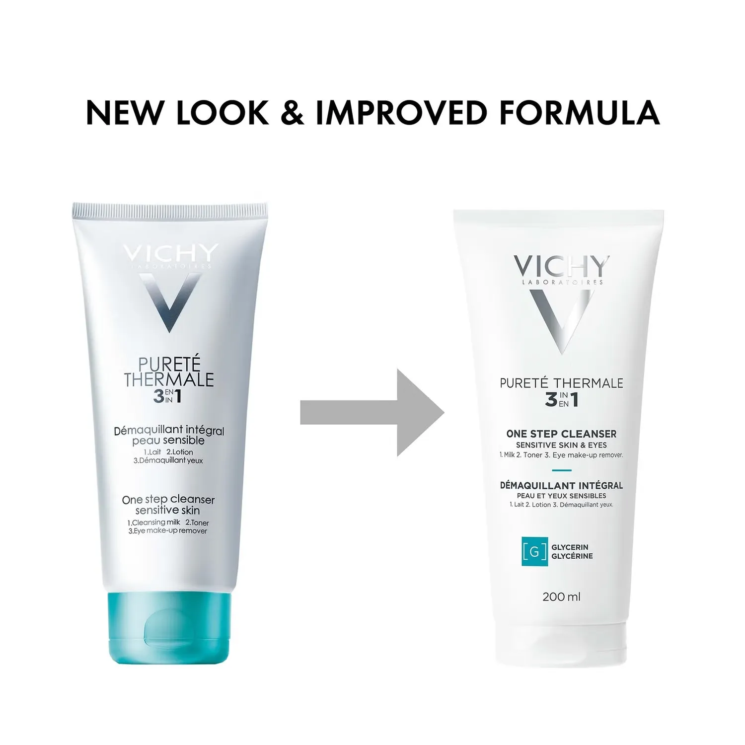 Средство для снятия макияжа Vichy — Pureté Thermale Очищающее средство -в-1 в один шаг, 200 мл — фото 3