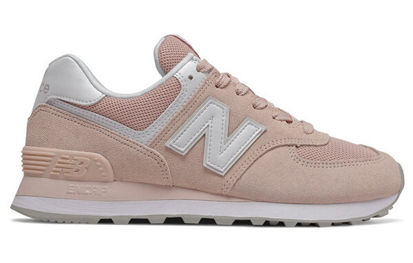 Кроссовки 574 серии розовые б широкие New Balance, розовый — фото 2