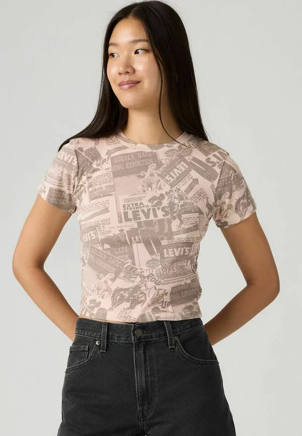 Gr essential sporty tee zine cowboy grid print tshirt Levi'S, Zine Cowboy Grid Aop — фото 4