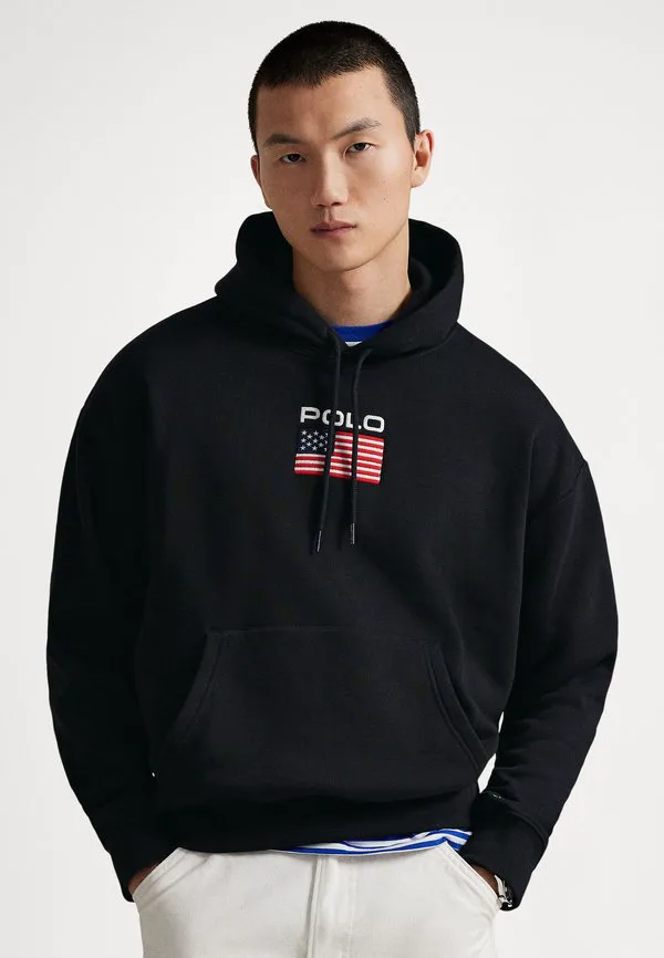 Толстовка с флисовой отделкой и олимпийским флагом Polo Ralph Lauren, Polo Black — фото 3