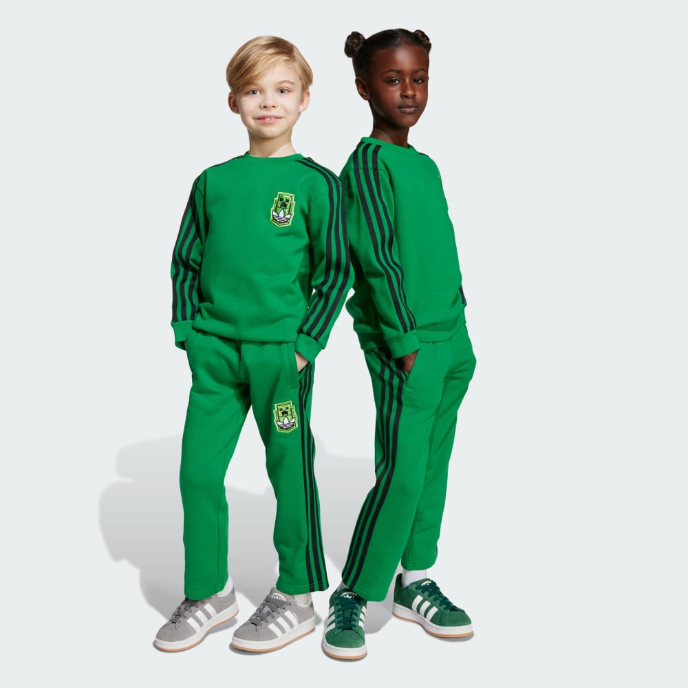 

Спортивный костюм Adidas Originals X Minecraft Crew Set Kids, зеленый