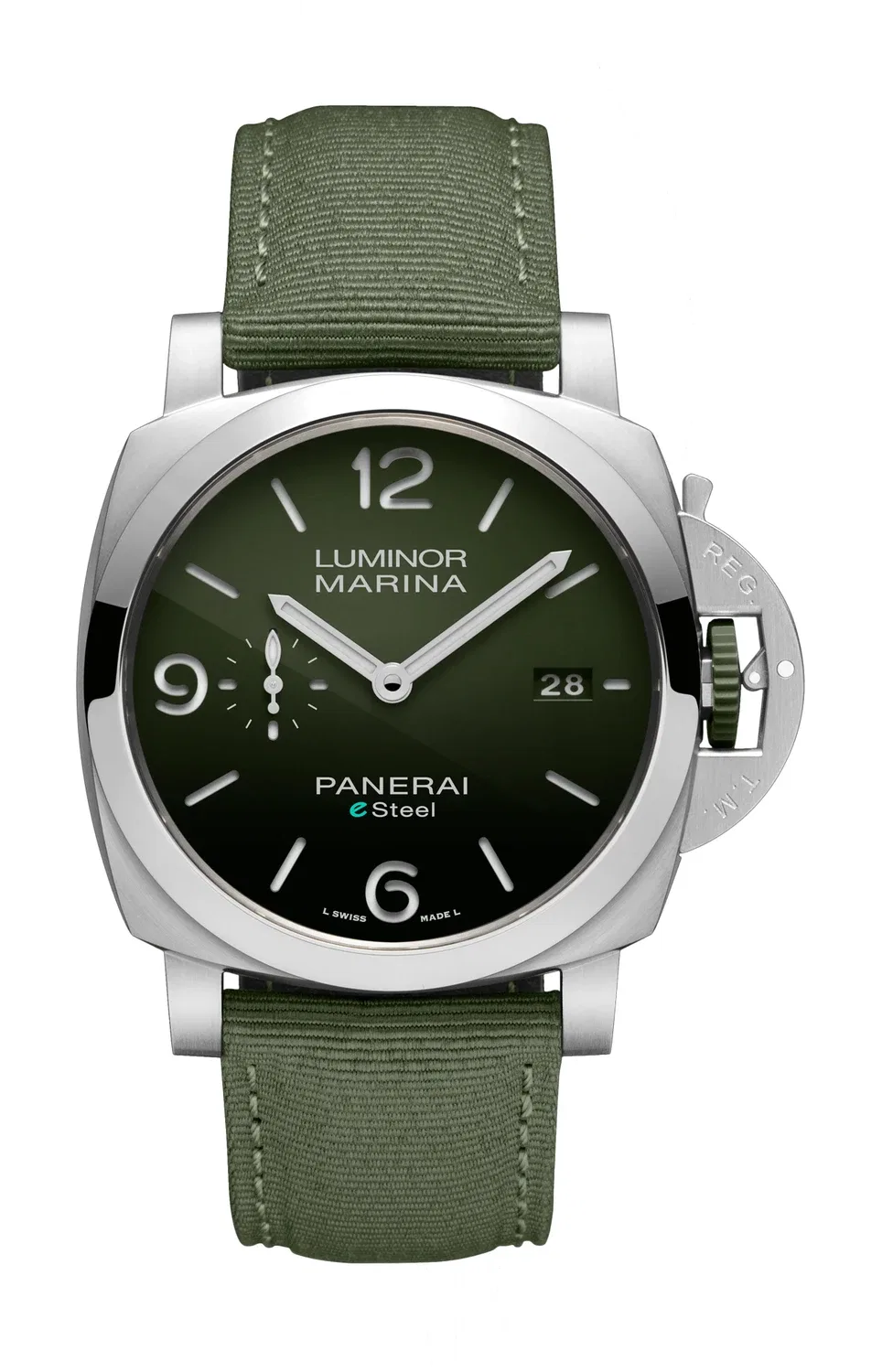Luminor Marina ESteel Верде Смеральдо - PAM01356 PANERAI, серебряный