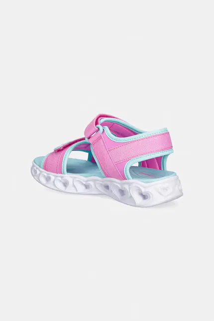 Сандалии детские с подсветкой Heart Lights Sandals Sugar Skechers, розовый — фото 3
