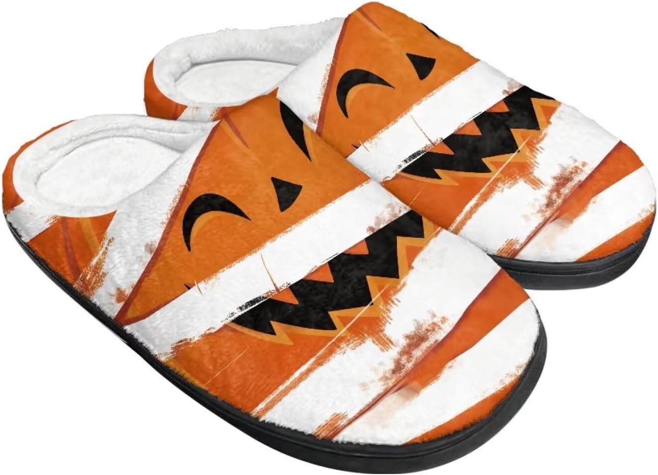 

Хлопковые тапочки на Хэллоуин и Рождество для женщин и мужчин, мягкие, теплые, нескользящие, домашние тапочки, дорожные тапочки Buxolandt, Halloween Bandage Pumpkin