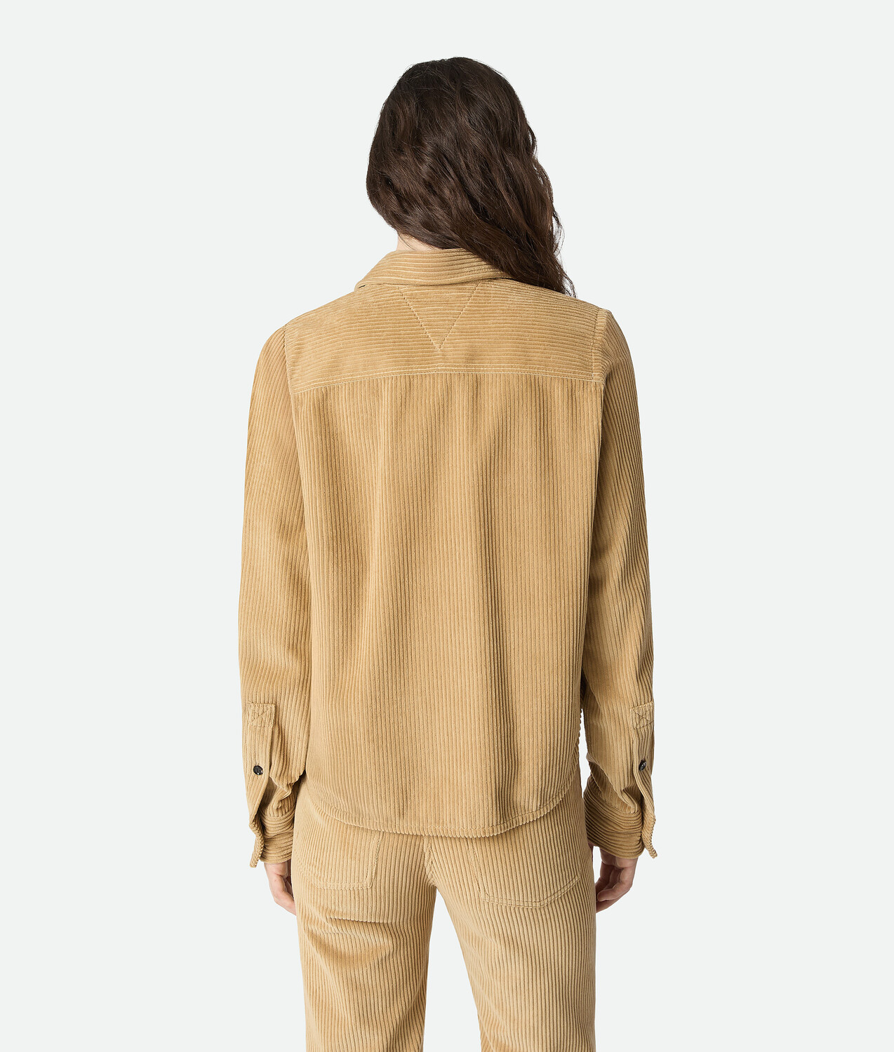 Cotton corduroy shirt BOTTEGA VENETA, светлый дуб — фото 3