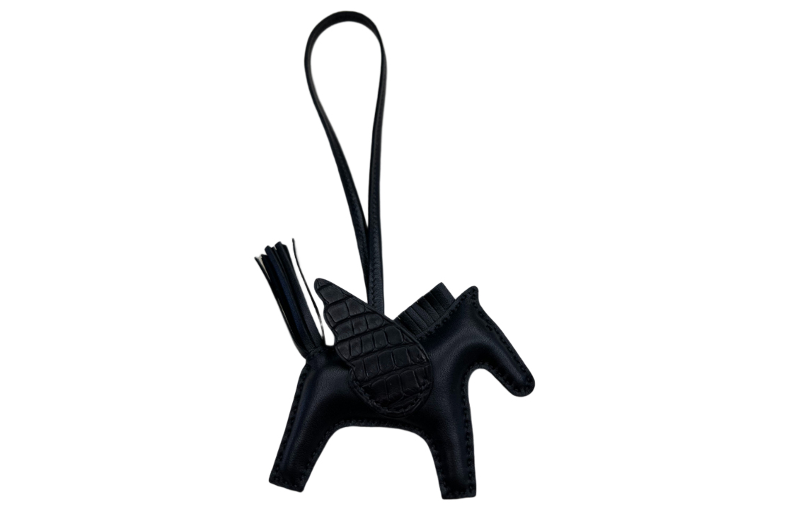 

HERMES Кожаный кулон унисекс чёрный, Black