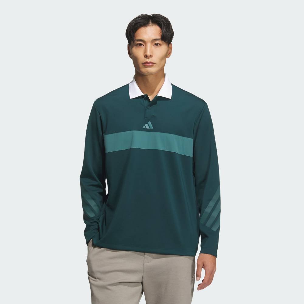 Футболка-поло Adidas с длинным рукавом Adidas, green