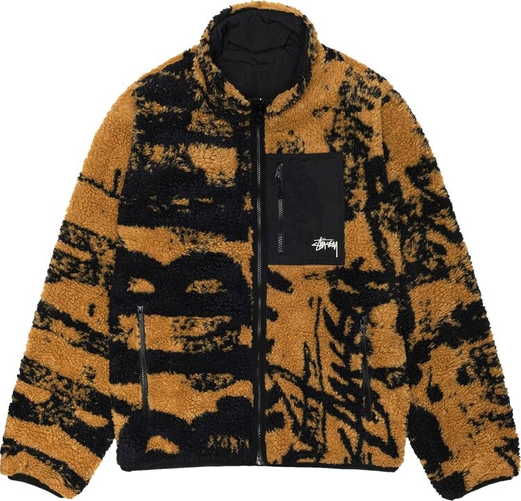 

Куртка Stussy Sherpa Reversible Printed 'Yellow', разноцветный