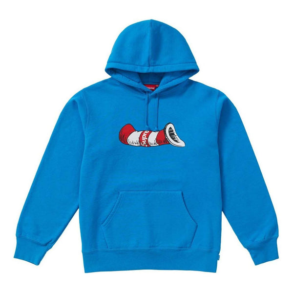 

Толстовка fw18 cat in the hat hooded sweatshirt bright royal Supreme, синий