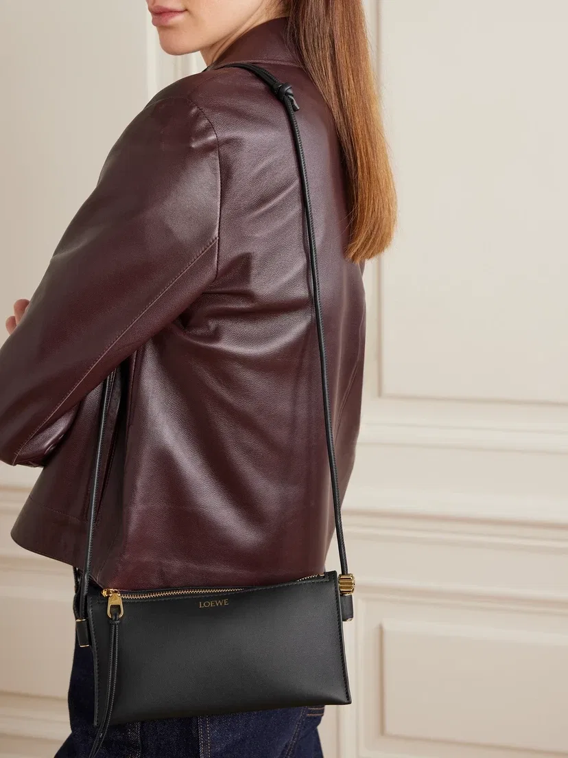 Кожаная сумка через плечо Joya с украшениями LOEWE, черный — фото 2