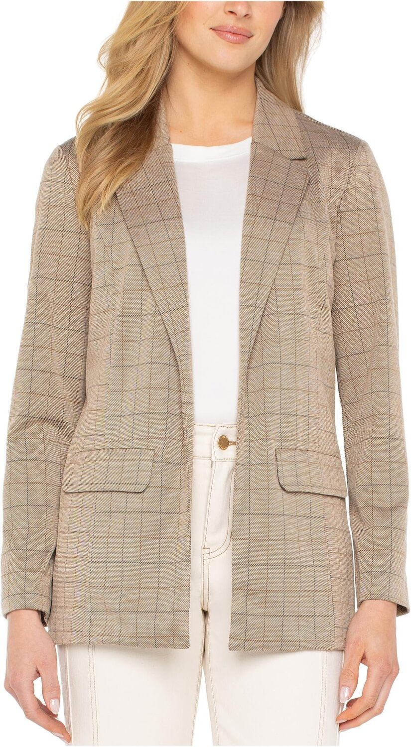 

Блейзер Liverpool Los Angeles Boyfriend Blazer, цвет Khaki Grid Check
