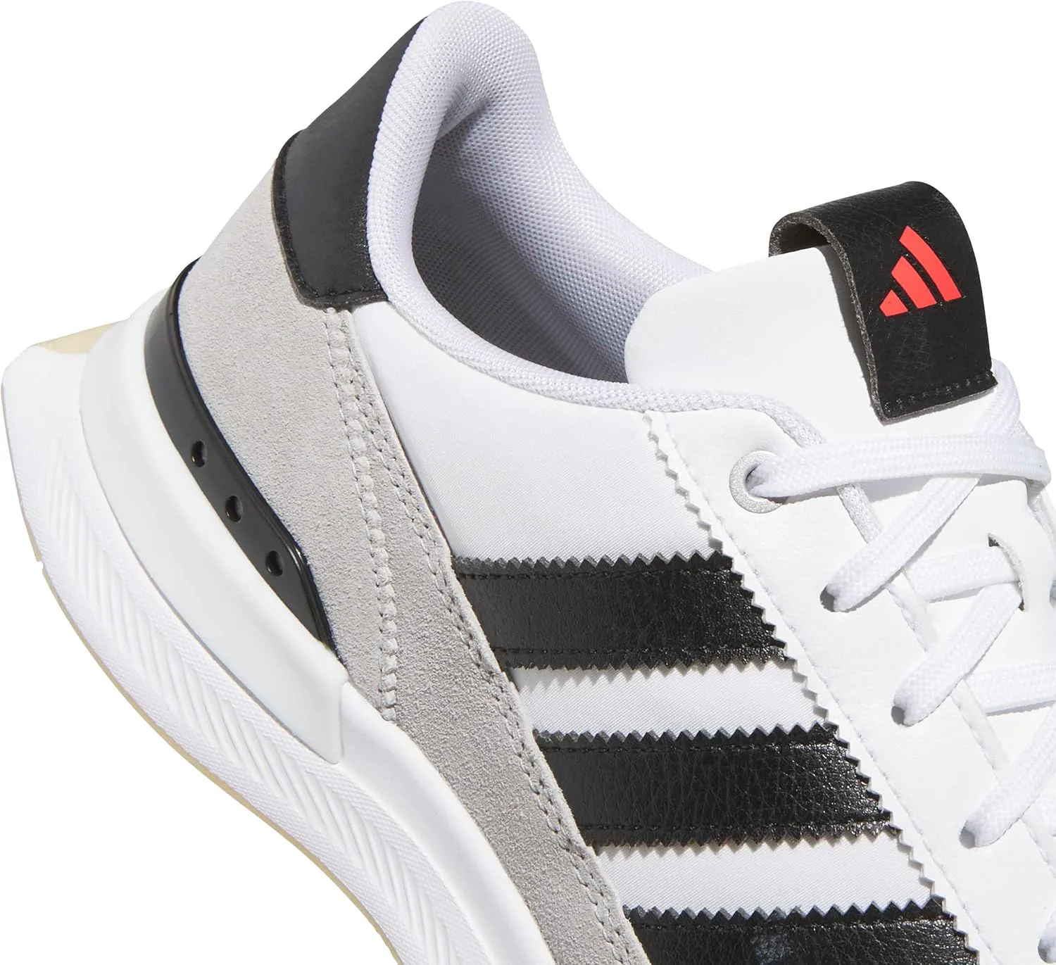 Мужские гольф-кроссовки Adidas Golf S2G 26 из текстиля без шипов, белый/черный/серый — фото 4