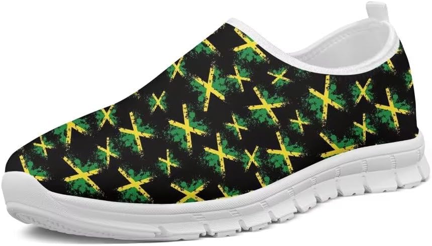 

Женские кроссовки Forchrinse Green Hummingbird Peony с легкой подошвой, без шнурков, для прогулок, унисекс, модные кеды из легкого канваса, нескользящие, для мужчин, Jamaican Flag