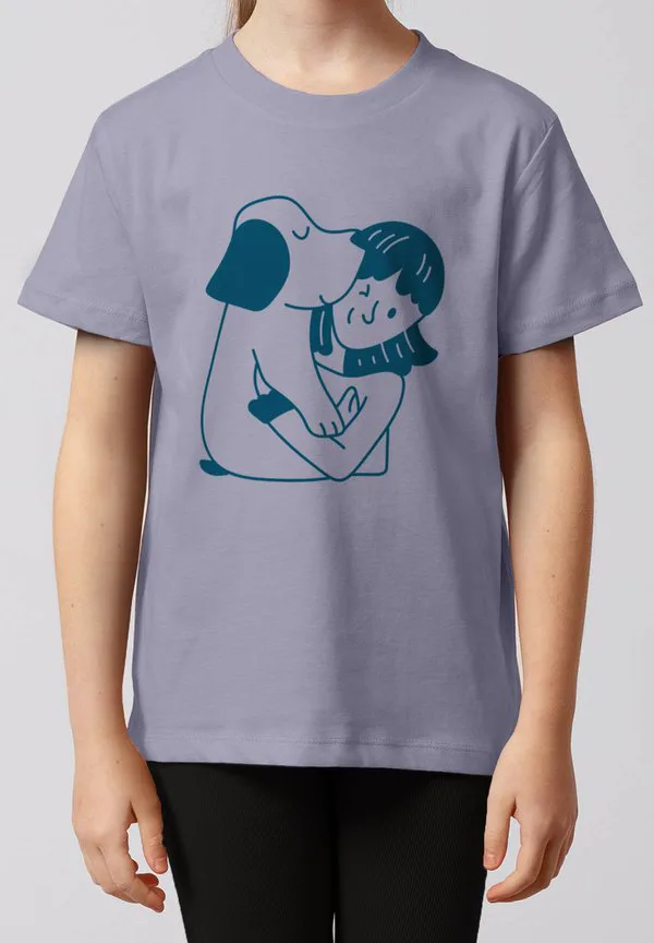 Футболка с принтом "собака" Watapparel, Lavender