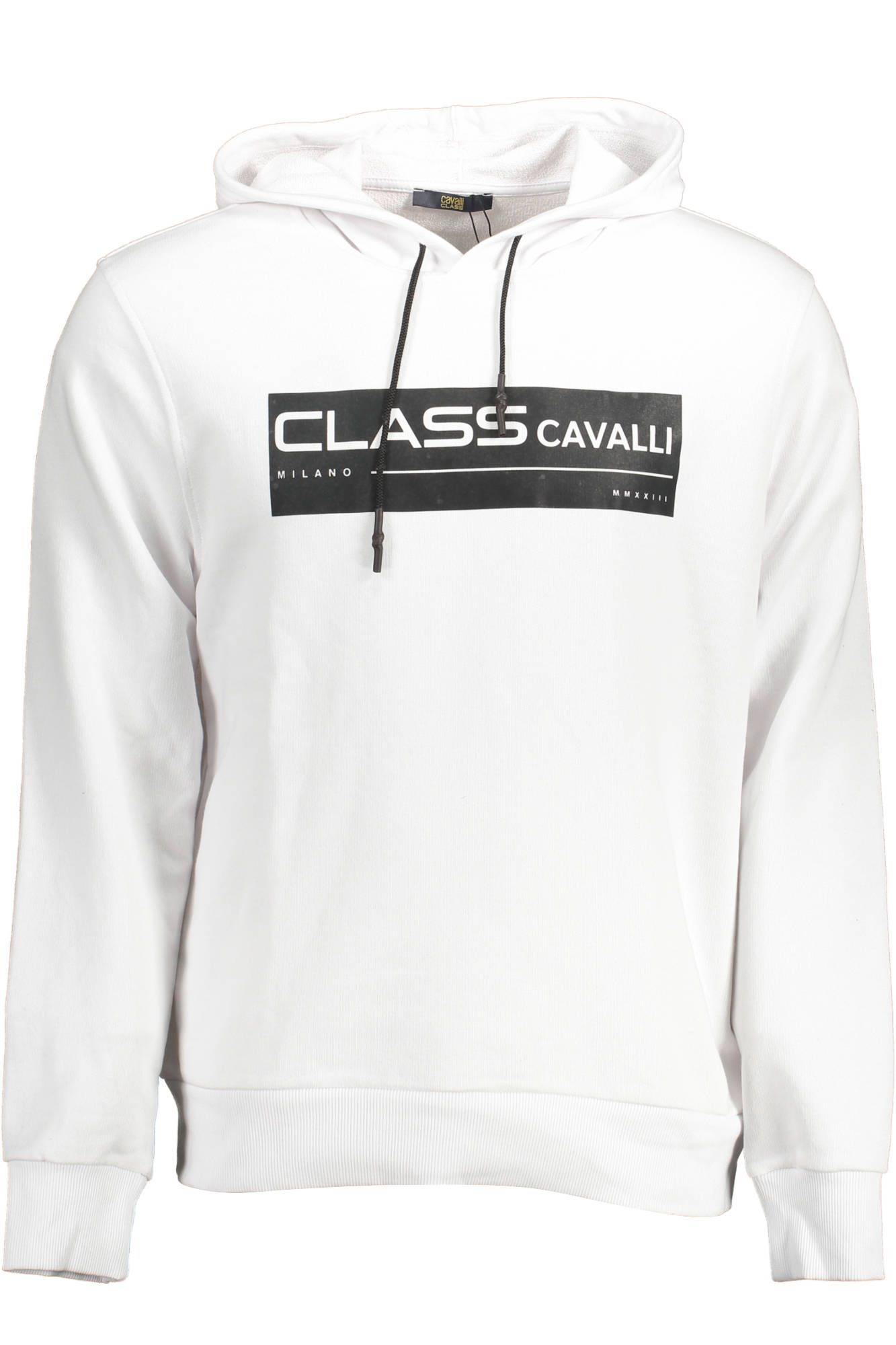 

Белый хлопковый мужской свитер cavalli CLASS