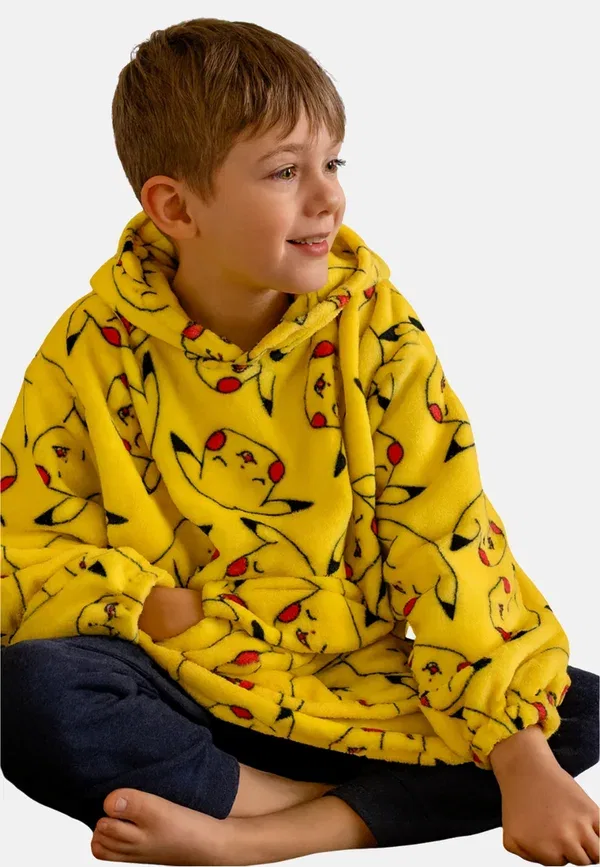 Плед-накидка с капюшоном Pikachu Pokemon, желтый