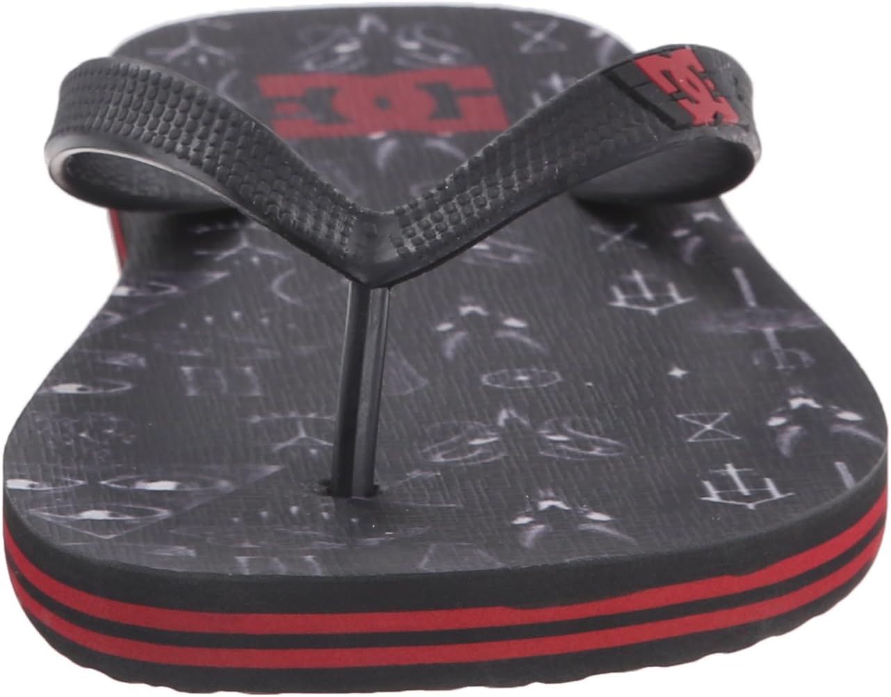 Мужские шлепанцы DC Graffik Spray Dc Shoes, белый/черный/красный — фото 2