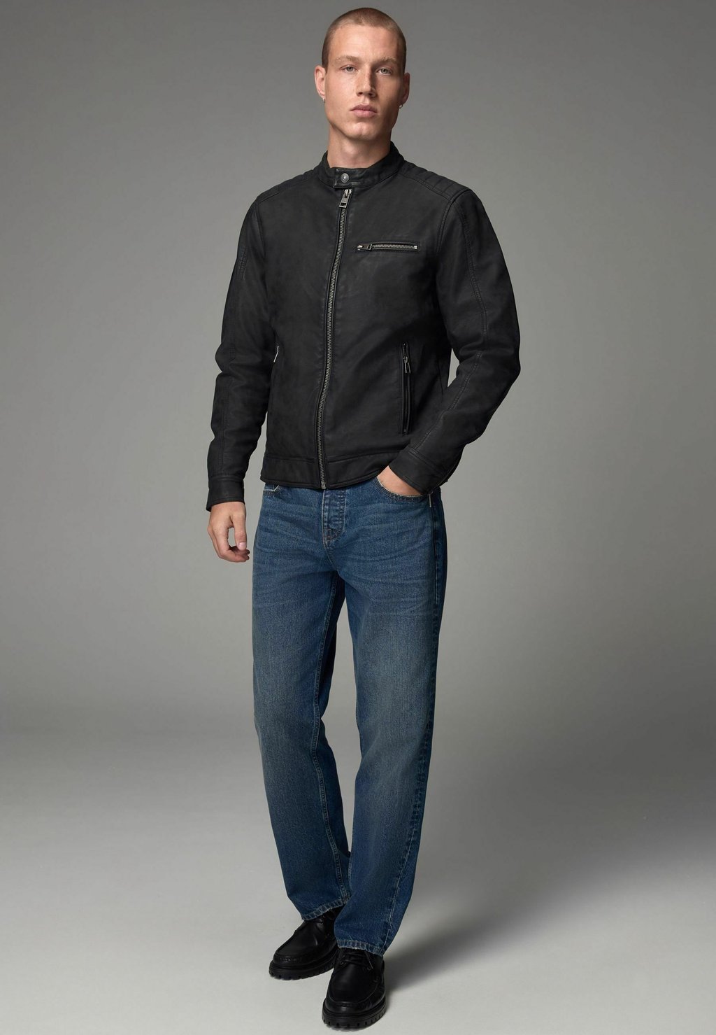 Куртка из искусственной кожи REGULAR FIT Next, черный — фото 2