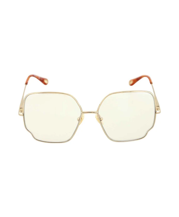 

Квадратные металлические солнцезащитные очки Chloã, желтый