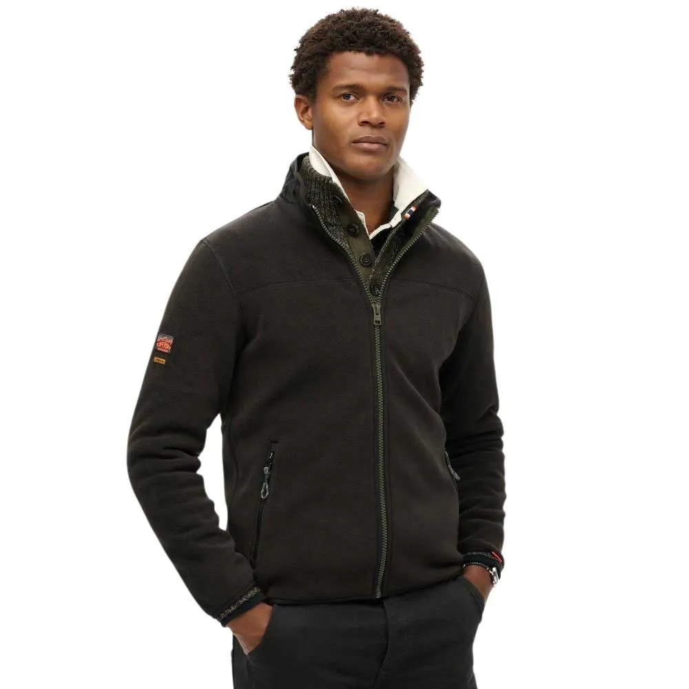 

Толстовка Superdry Active Fleece full zip, черный