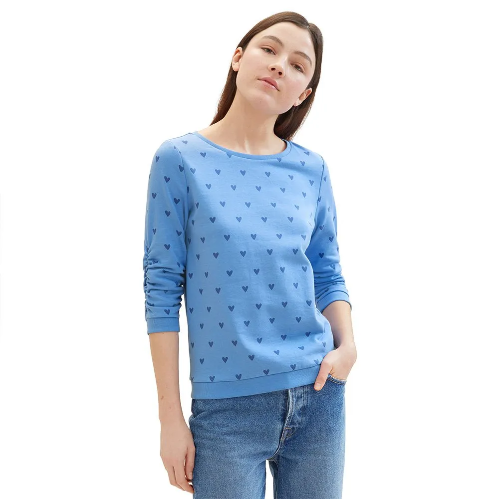 

Толстовка Tom Tailor Printed Basic, синий