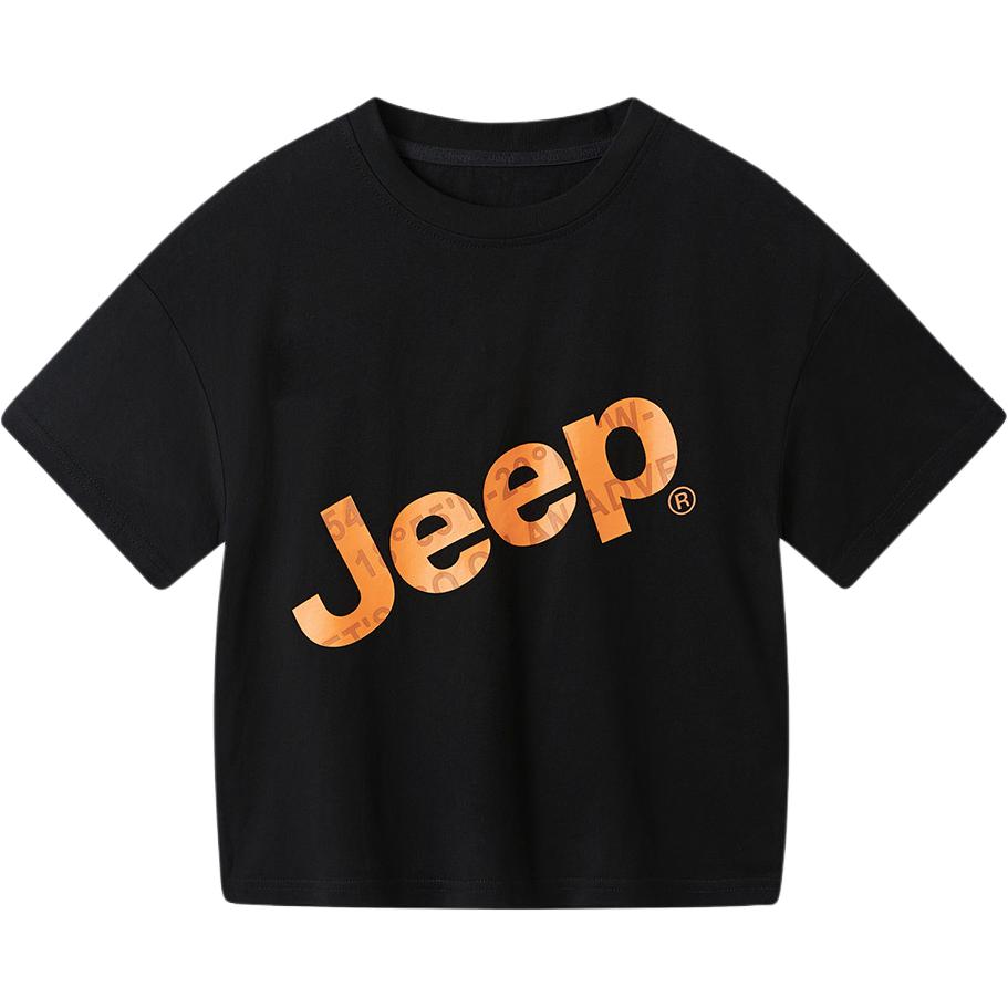 Футболка для начальной школы Jeep, черная — фото 2