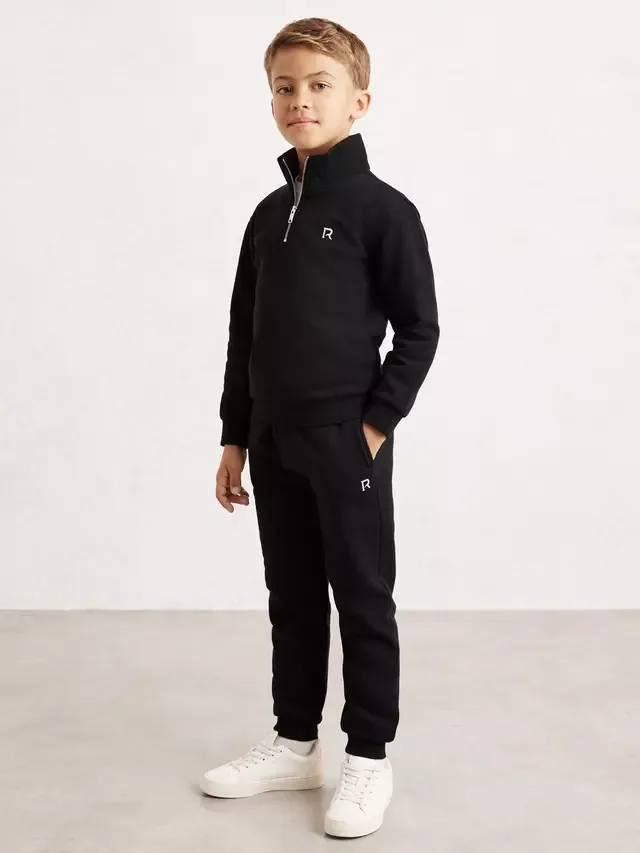 Детский спортивный костюм Sulley из хлопковой смеси Reiss, Black