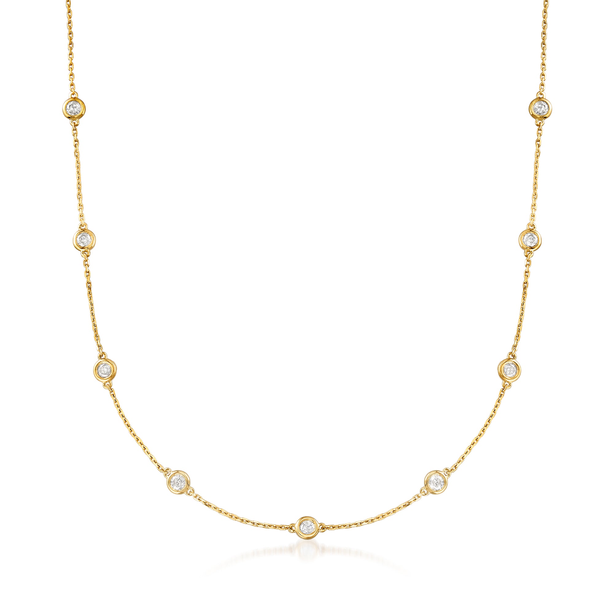 

Колье Ross-Simons 0.50 с бриллиантами в оправе из стерлингового серебра Ross-Simons, 36 In