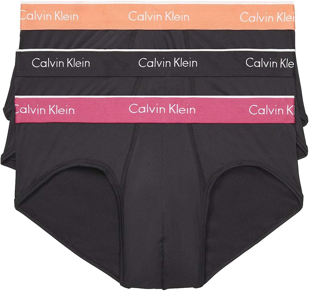 

Мужские трусы-боксеры Calvin Klein из микрофибры, 3 шт., Orange(Np2162-935)/Black/Pink Band