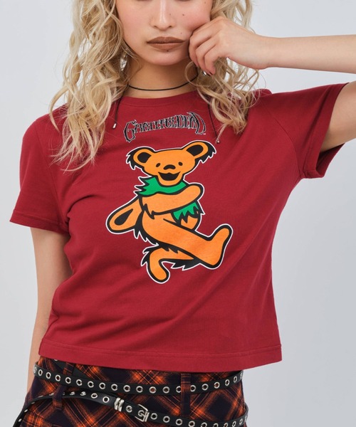 

Мини-футболка, принт Grateful Dead, бренд atmos, розовый цвет