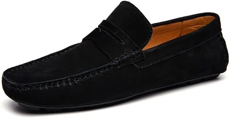 Лоферы мужские, искусственная кожа, классические, Black Suede SayfuR