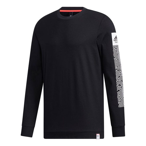 

Футболка adidas x Takahashi Riko Crossover Ls Tee M Hiroko Geometry Printing Loose Sports Long Sleeves Black, черный