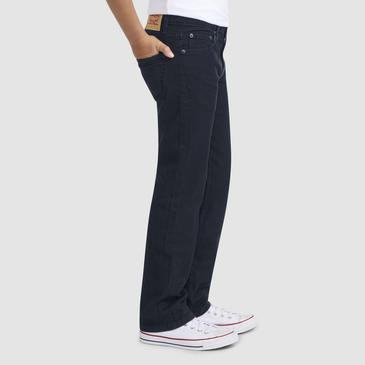 Джинсы 514 Straight Fit Performance для мальчиков 8–20 лет Levi's, Black Stretch - Dark Wash — фото 3