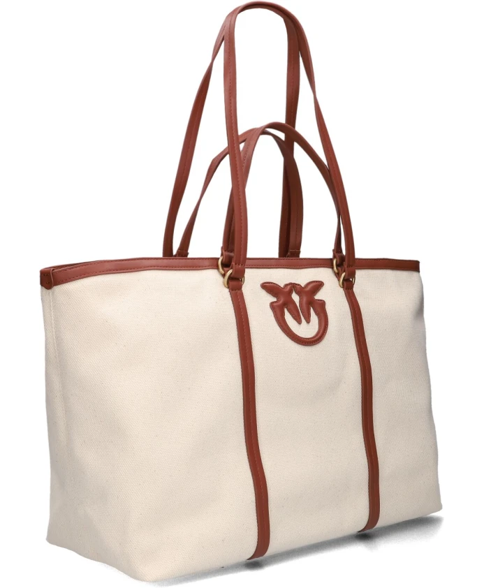 

Бежевая сумка-шоппер для женщин Pinko, бежевый