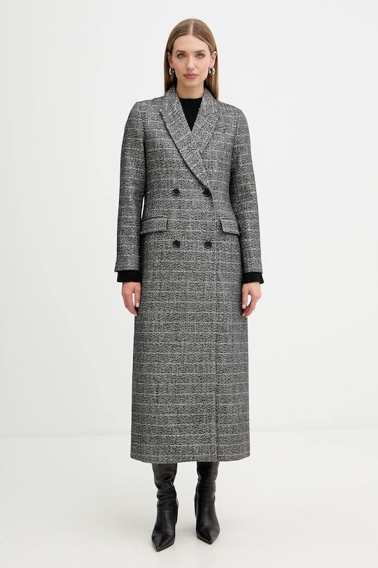 

Пальто из шерсти Twinset, серый