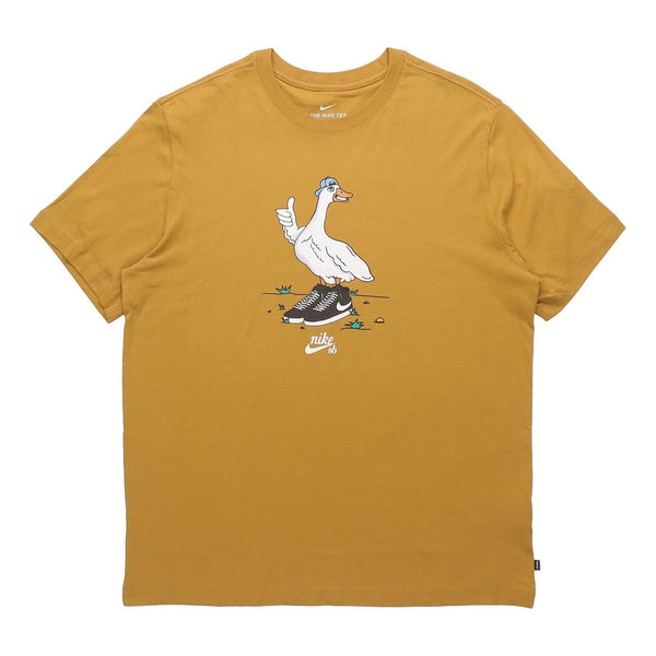 

Футболка large skateboard short sleeve yellow Nike, желтый