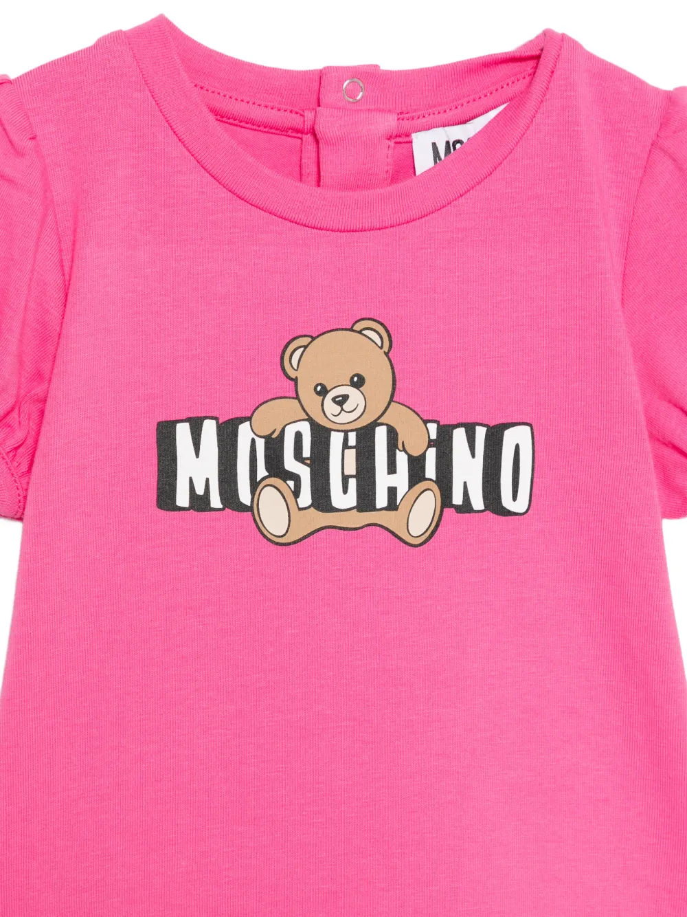 Комплект из двух предметов: шорты с принтом teddy Moschino Kids, розовый — фото 3