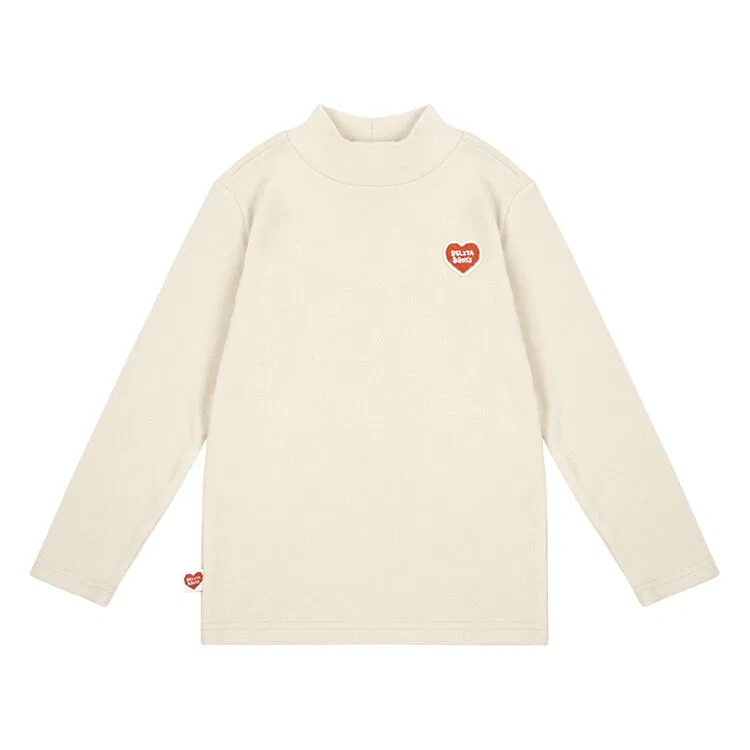Детский трикотажный свитер с высоким воротом Bb Heart, айвори, от Belita&Boys